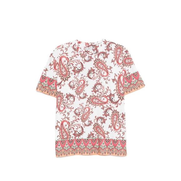 Etro Men T-Shirt With Paisley Trim